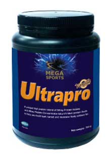 Mega We Care Sports Ultrapro Whey Protein Vanila  อัลตร้าโปร เวย์ โปรตีน รุ่น 900กรัม รสวนิลา 